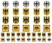 Germany Coat of Arms Eagle Flag Temporary Tattoos, German Party Favors