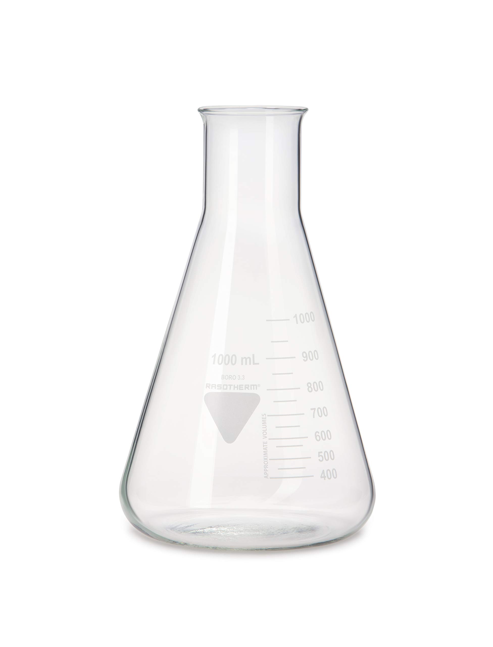Rasotherm Erlenmeyer flask, wide neck, Boro 3.3, 1000 ml