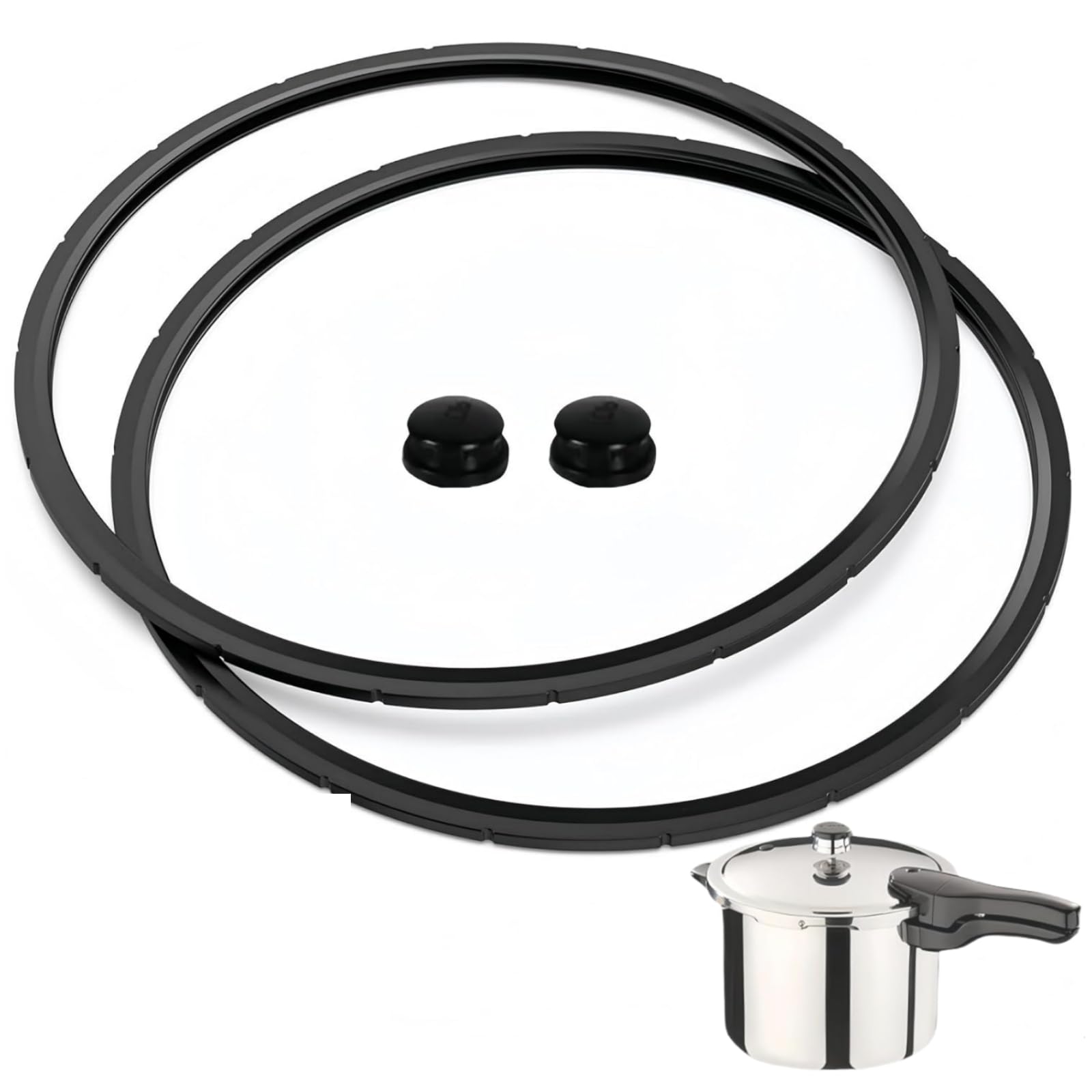 Photo 1 of 09936 Pressure Cooker Sealing Ring Cooker Sealing Overpressure Plug?2pack?Suitable For Presto Models 0126002 0136102 0136001 0136403 0136304 0216001