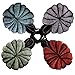 Mooker 4 Pack with Four Colored Loofah Mesh Pouf Set,Bath Sponge for Exfoliating Scrub