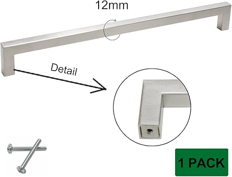 Probrico Right Angled Kitchen Cupboard Handles Stainless Steel