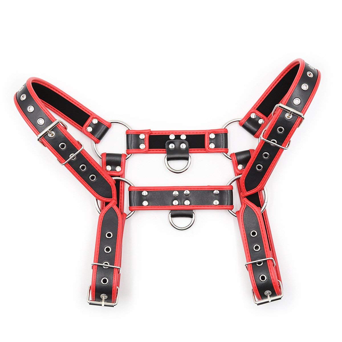Men's Leather Body Chest Harness Adjustable Belt Shoulder Cage Belt Punk Clubwear Costume
