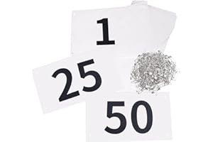 TRIWONDER Tyvek Race Bibs Running Numbers with Safety Pins, Large Numbers 1-500 for Marathon Runners Events Sports Games