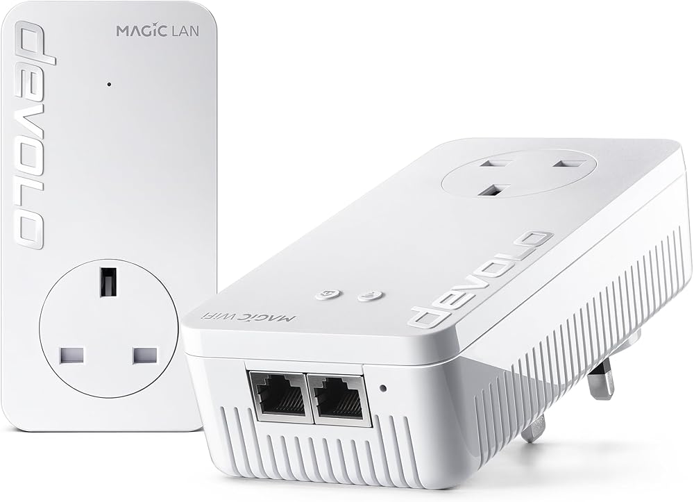devolo Magic 2 2400 WiFi 6 Powerline Starter Kit 2400Mbps G.hn Mesh 6 LAN