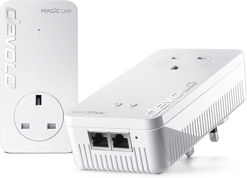 devolo Magic 2 2400 WiFi 6 Powerline Starter Kit 2400Mbps G.hn Mesh 6 LAN