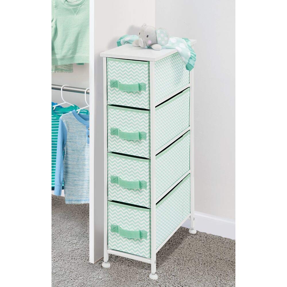 mDesign Cajonera de Tela Estrecho Sistema de Almacenamiento para el