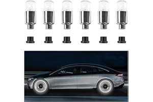 Kewucn 6 PCS LED Tire Valve Lights, Neon Spoke Flash Light Bulb Tire Valve Cap LED Wheel Lights, Waterproof Wheel Tyre Valve Cap Lamp for Bike Motorcycle Truck, Car Accessories (White)