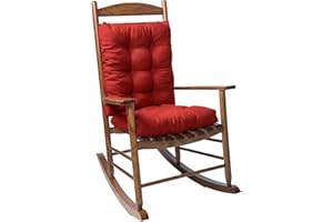 TESICA Indoor Outdoor Chair Cushion, 1 Pack Garden High Back Chair Cushions, Lounger Chair Pad, for Recliner Patio Chair, Burgundy