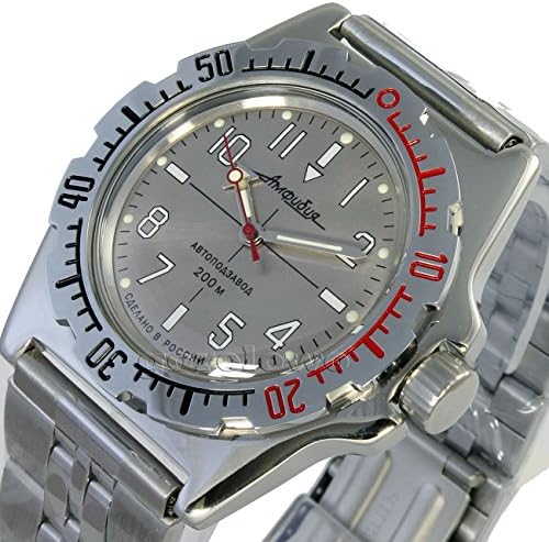 Amphibian 110649 / 2415b Scuba Diving Russian Watches Mechanical Automatic Mens Grey