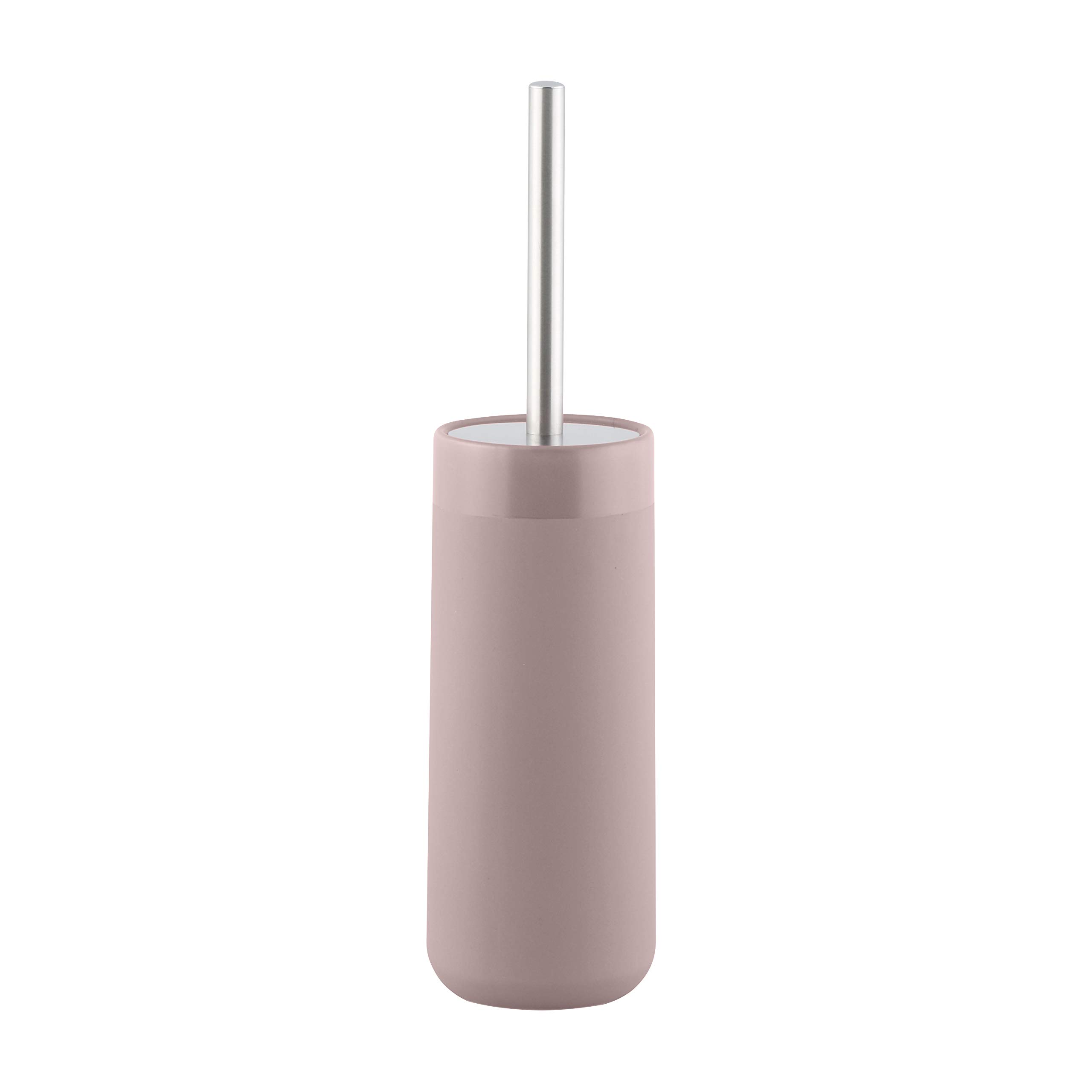 axentia Nevada Toilet Set Stoneware Diameter Approx. 10 cm., Earthenware Stainless Steel, taupe, Ø ca. 10 cm