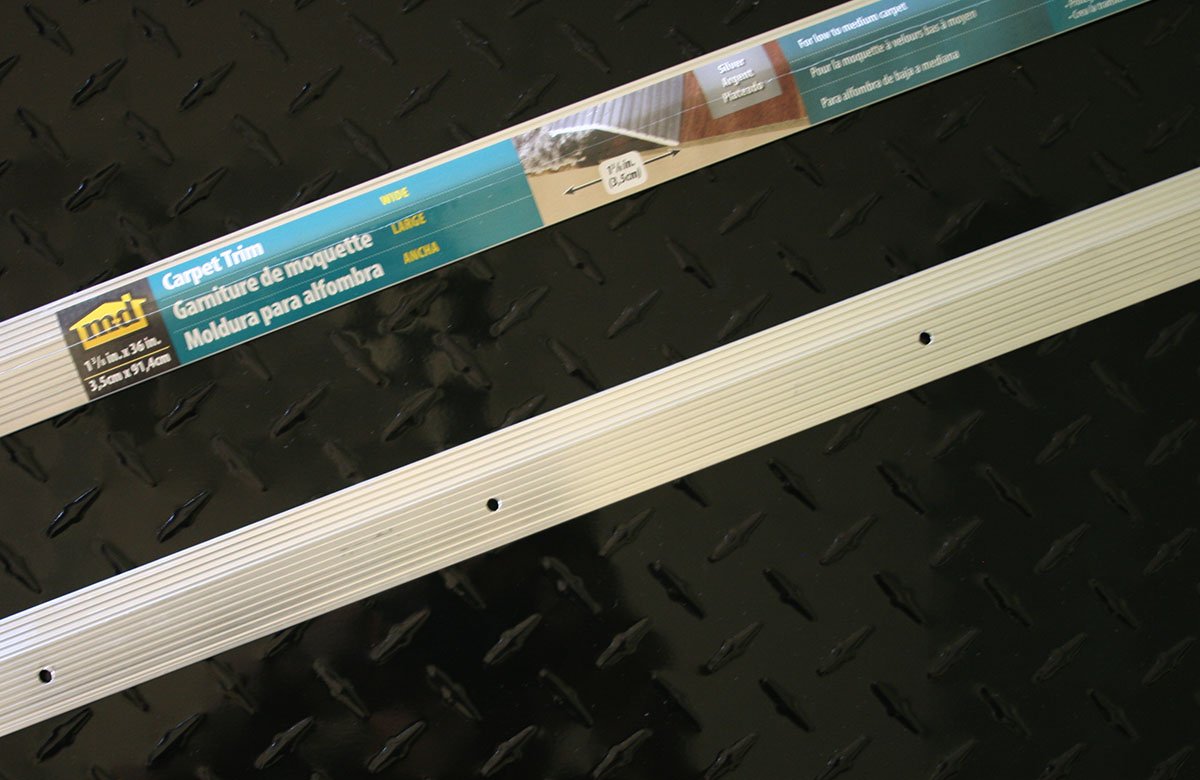 M-D Building Products 78071 Fluted 1-3/8-Inch by 72-Inch Carpet Trim, Silver (Pack of 3)