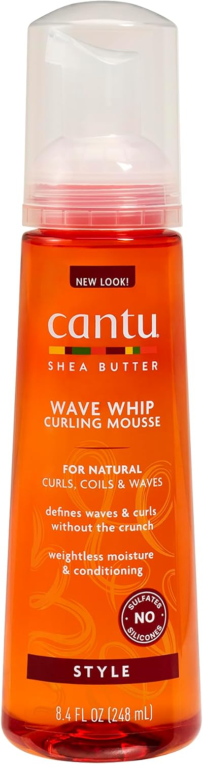 Cantu Wave Whip Curling Mousse 248ml Shea Butter Curl Definition Lightweight