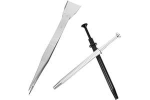 Stainless Steel Jewelry Tweezers with Spatula Precision Grabber for Jewelry Making Non-slip Tool Kit