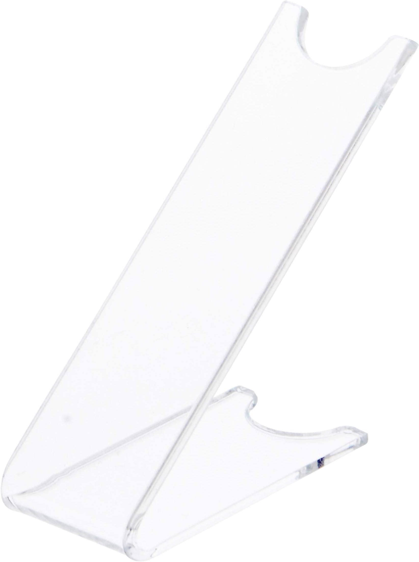 Plymor Clear Acrylic Angled Stiletto High-Heel Shoe Display Riser Stand, 2.5" H x 1" W x 2.5" D