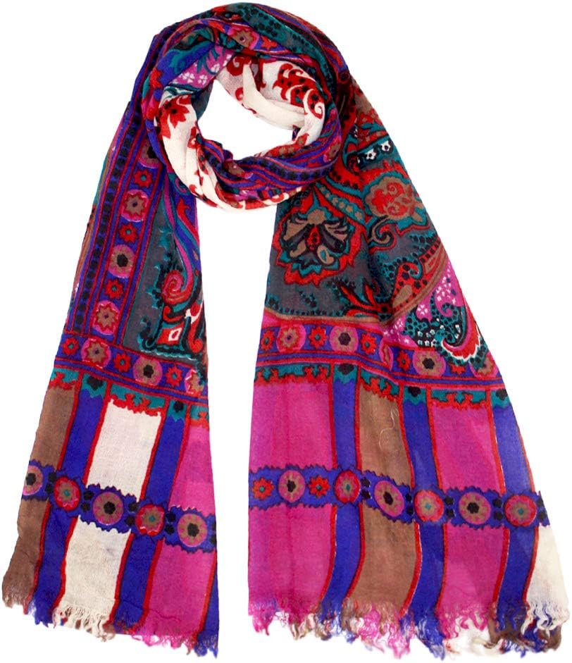 B Positive Swanky Floral Printed 100% Wool Wrap for Women