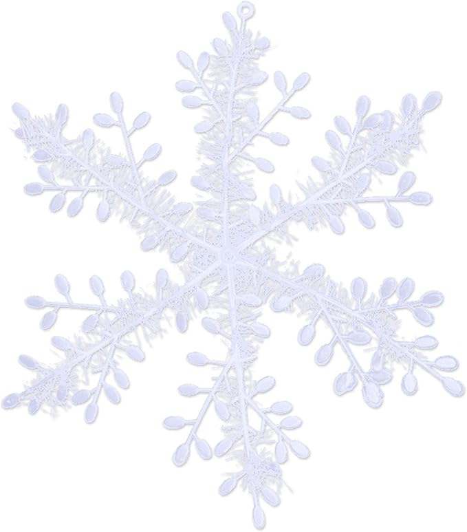 12 x Classic White Snowflake Christmas Decorations Holiday Holiday