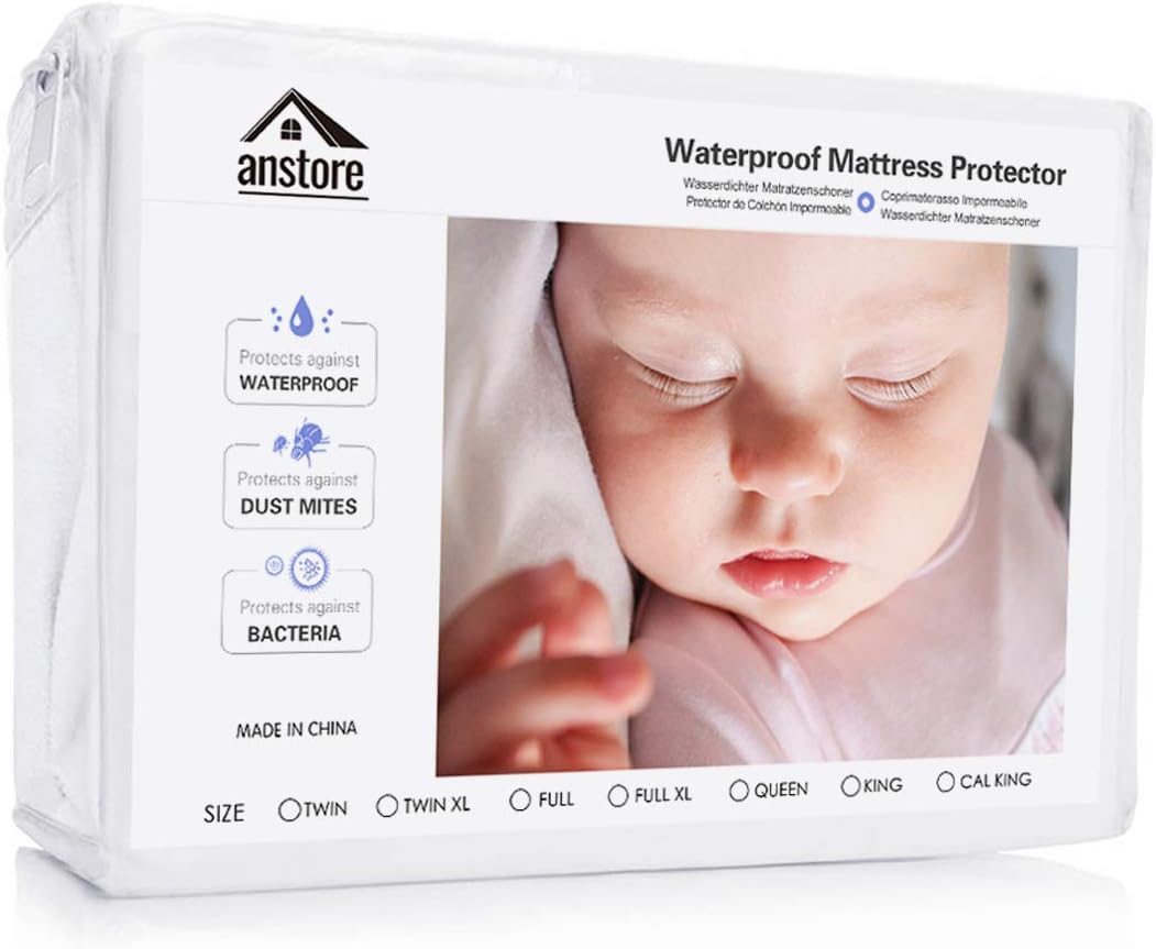 Extra Deep Terry Towel Waterproof Mattress Protector Cot Topper Cover for Baby Toddler Children, Non Noisy, Breathable, Hypoallergenic, Anti Bacterial, Anti-Mite (60 x 120 cm)