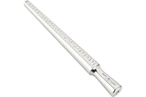 Splenor Tools Solid Stainless Steel 4 Size Ring Mandrel - for Measuring & Forming Rings - Jewelry Making Tool - Ring Sizer - Size (US 1½-15½, UK D-Z6, CU 41-76 & in 1-36)
