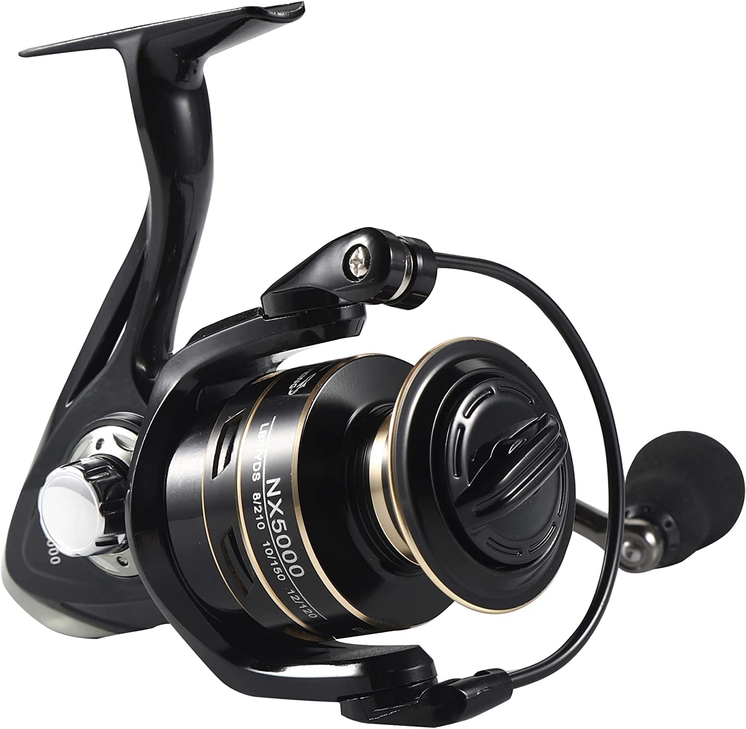 BNTTEAM Boat Rock Spinning Fishing Reel 14BB 5.2 : 1 Metal Carp Fishing Wheel Spinning Reel 1000 2000 3000 4000 5000 6000 7000Series (Black, 7000 series)