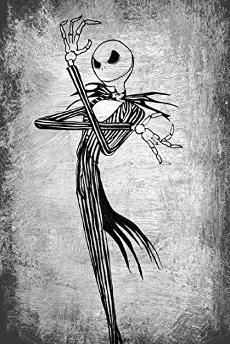 Jack Skellington Print, Birthday, Nightmare before Christmas, Pumpkin King, Nightmare print, movie print, Halloween Print, Birthday, Skellington's, Black and white print, Halloween Town