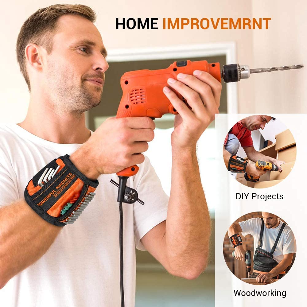 HANPURE Tool Gifts for Men Stocking Stuffers - Magnetic Wristband for Holding Screws, Tool Belt Gifts Ideas for Dad Fathers Him Christmas Birthday, Gadgets for Women Husband DIY Handyman, Carpenter