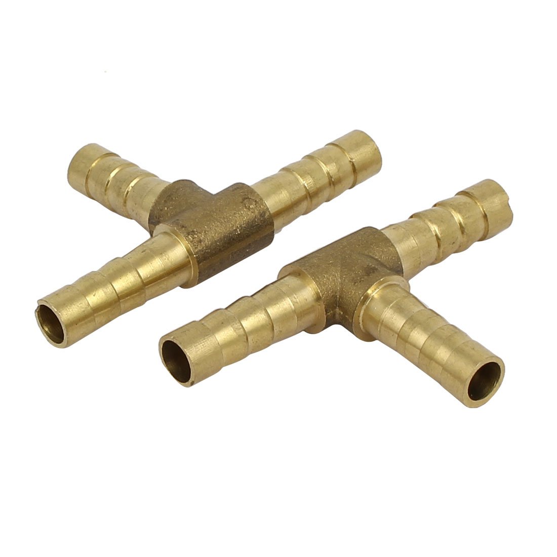 sourcingmap 6mm T Shaped 3 Way Hose Barb Fittings Pipe Tube Connecting Connectors 2pcs