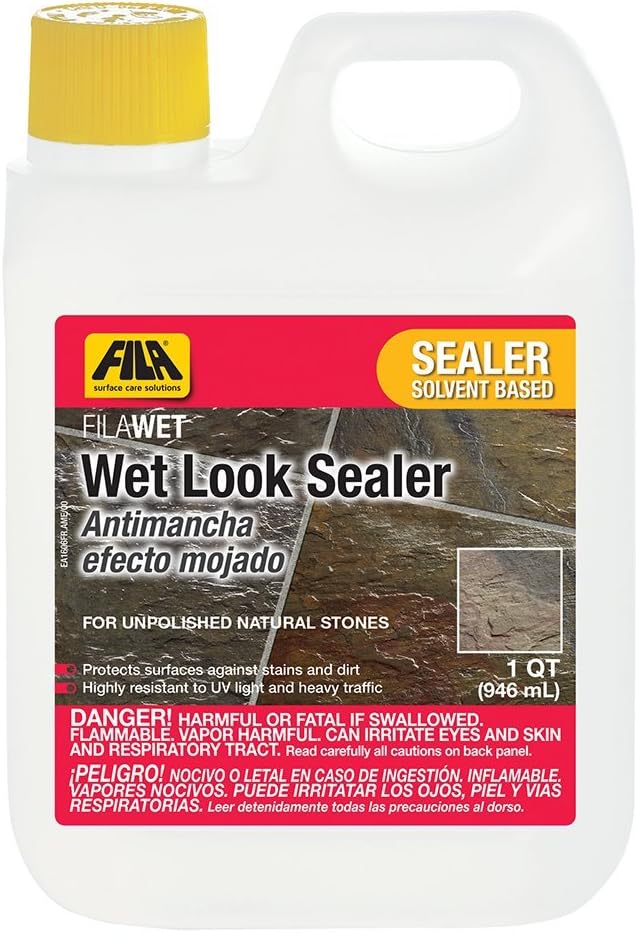 Fila Wet - Wet-Look Sealer for Textured Natural Stone - 1 QT