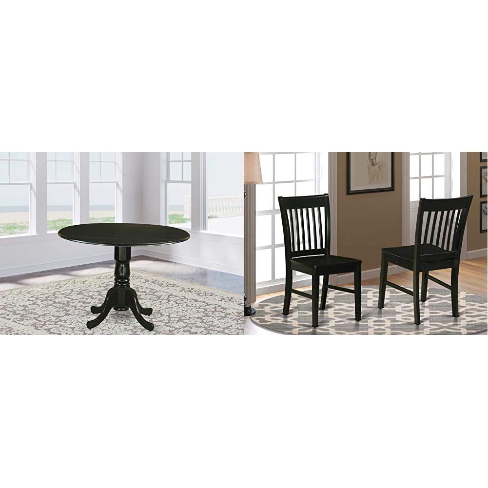Buy East West Furniture Dublin TableBlack Table Top Surface and Black