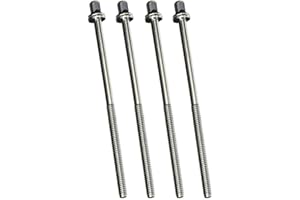 AIAS Bass Drum Tension Rods (4 Pack, 4 1/3 inch) 7/32" Diameter