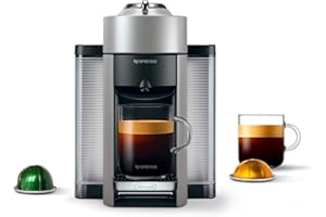 Nespresso Vertuo Coffee and Espresso Machine by De'Longhi, 1597 milliliters, Silver