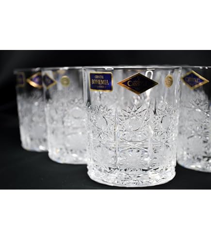 Amazon.com | Czech Bohemian Crystal Glass Whiskey Set 1+6 Heavy