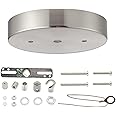 EIFHYT Canopy Kit for Chandelier, 5 1/8 Ceiling Lighting Modern Steel Canopy Kit Light Fixture Cover Plate, Hook & Cord Holder for Pendant Lighting Fixtures (Brushed Nickel)