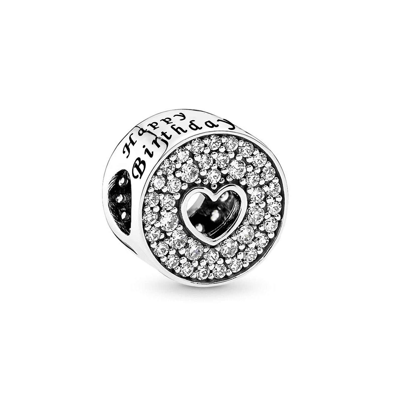 FGT Celebration Birthday Charm Comaptible with Pandora Moments Bracelets HBD Family Daughter Granddaughter 16 18 30 Sterling Silver