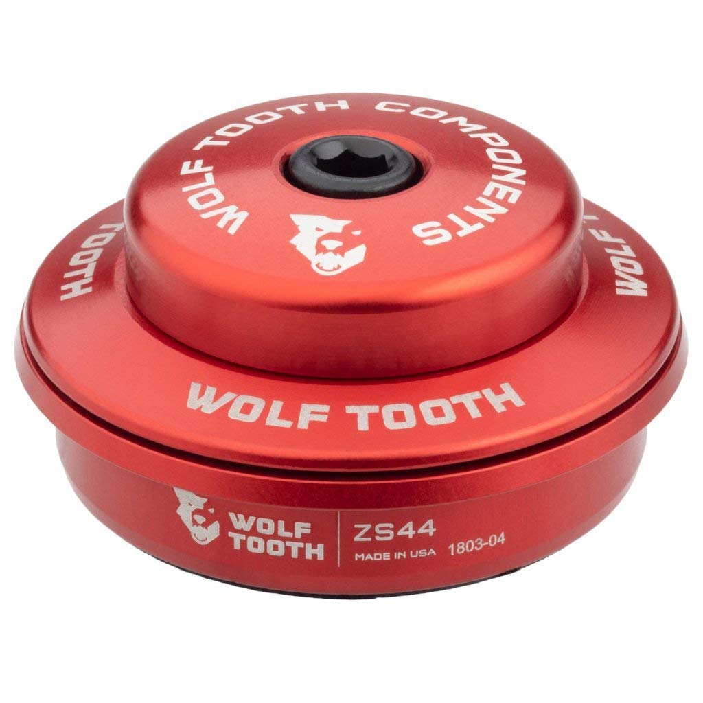 Wolf Tooth Performance ZS44/28.6 Upper Headset 6mm Stack Red | Lightweight Aluminium Headset Stainless Steel Bearings Wide Colour Range