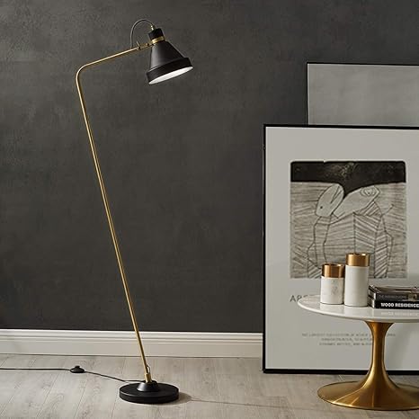Arpenter Modern Floor Lamp For Reading Office 100 Metal Industrial Arch Task Standing Floor Lamp For Living Room 61 High Antique Brass With Black