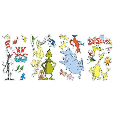Dr Seuss Room Decor Baby Nursery Removable Wall Decorations