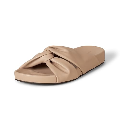 Amazon Essentials Women's Twist Slide Sandal, Beige, 9