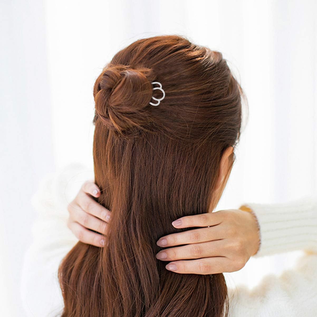 Lurrose 6pcs Handmade Hairpins Antique Hair Sticks Simple Hair Fork Han Clothes Hair Clips Decoration for Girls Women Ladies Silver - Image 5