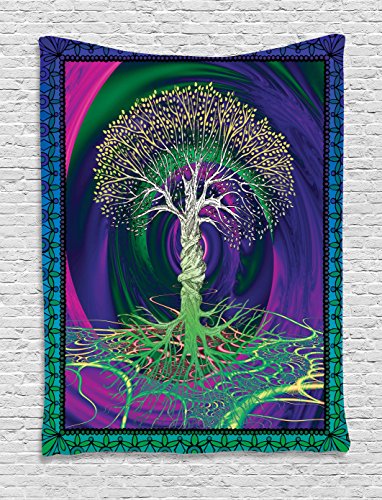 Nature Tapestry Decor by  Psychedelic Tree of Life