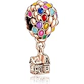 VALGACLS 925 Sterling Silver Family Love Mom Mouse Heart Charms for Bracelets Necklace Valentine's Day Mother's Day Jewelry Charm for Women