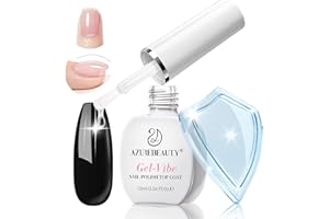 AZUREBEAUTY Natural Top Coat Nail Polish – Clear, Quick Dry, Long Lasting, Glossy Shine, Air Dry Formula, Smooth Finish, Nail Lacquer for Manicure & Nail Art, Salon-Quality