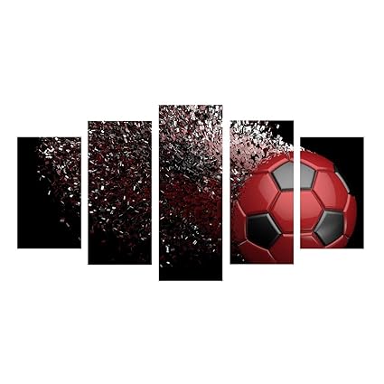 Amazon Com Waterproof Canvas Painting Wall Art Soccer