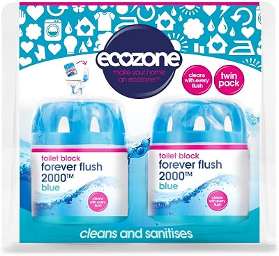 Ecozone Forever Flush 2000 Twin Pack Toilet Blocks Eco Friendly
