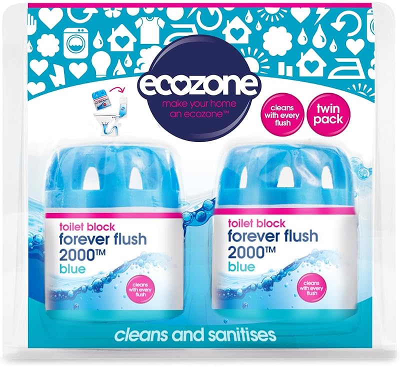 Ecozone Forever Flush 2000 Twin Pack Toilet Blocks Eco Friendly