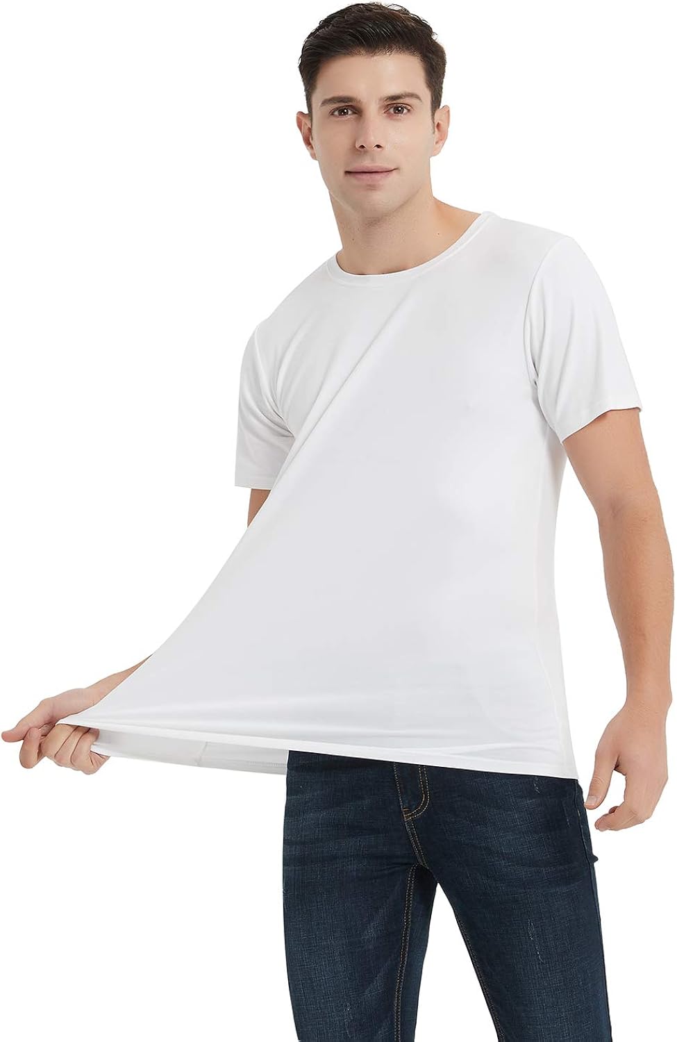 U2SKIIN 2 Pack Mens Plain t Shirts, Crew-Neck Short Sleeve T-Shirt for Men at  Men’s Clothing store
