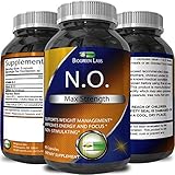 Pre Workout Nitric Oxide Supplement - L-Arginine + L-Citruline - Boosts Exercise Performance & Stamina - Improves Recovery - Supports Heart Health - Increases Libido - 60 capsules - Biogreen Labs