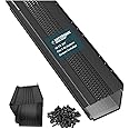 GutterHawk Gutter Guard - 48 FT. (Nominal) Black All-Aluminum Gutter Guard Kit with Screws Included. Fits 5 in. Gutters. DIY Friendly. (5 in. x 47.625 in. Pieces)
