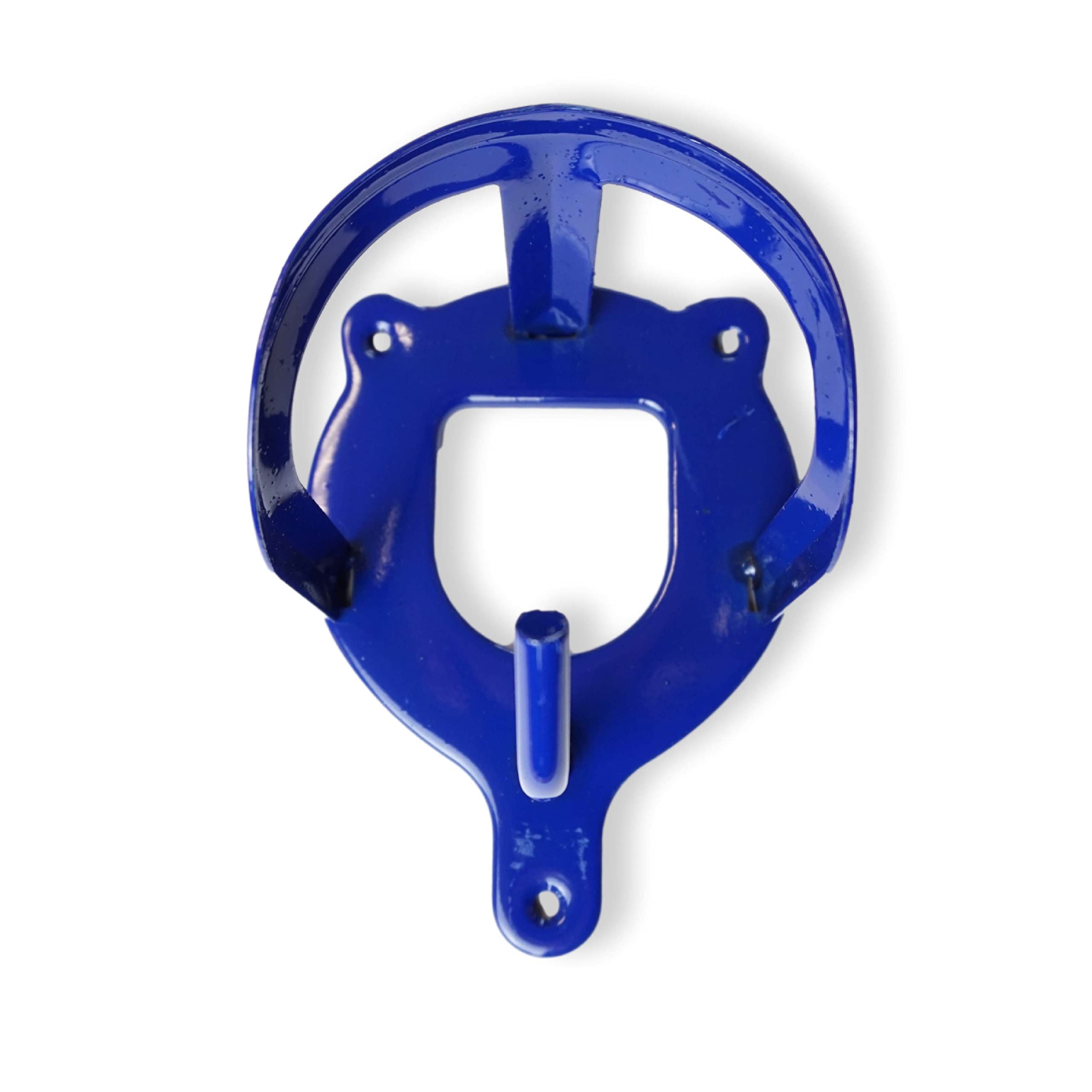 Snaffle Holder for Horses, Riding Stable, Saddle Chamber with Additional Hooks, for Hanging Bridle Headcollar Bit Metal in Red and Black (Blue)