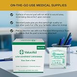 Value Aid 25 x Low Adherent Dressing Pads 5cm x 5cm Hypoallergenic Sterile view 5