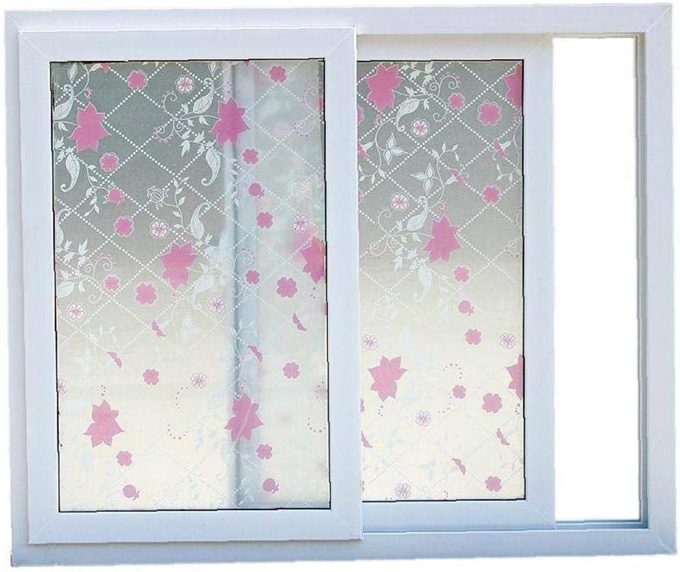 Window Scrub Sticker Frosted Opaque Glass Window Film Cover Window Privacy Adhesive Glass Stickers for Bathroom Bedroom Home Decorative Film